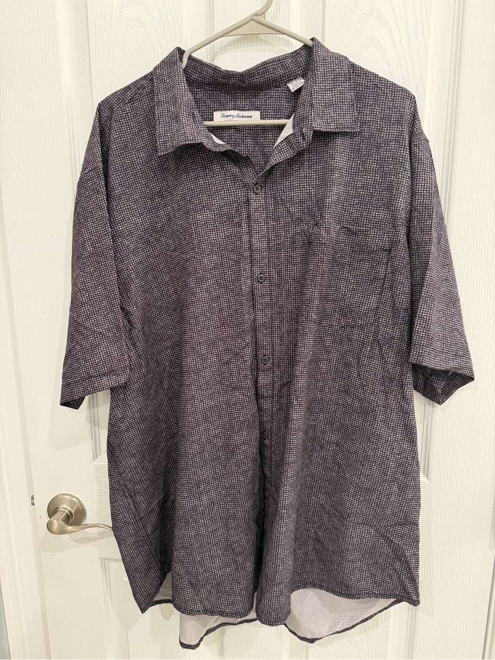 Tommy Bahama Short-Sleeve Button-Down Shirt in Gray - XXL